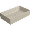 GSI KUBE X keramické umyvadlo na desku, 60x37cm, creta mat 945308