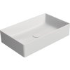GSI KUBE X keramické umyvadlo na desku, 60x37cm, bílá mat 945309