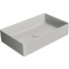 GSI KUBE X keramické umyvadlo na desku, 60x37cm, cenere mat 945317