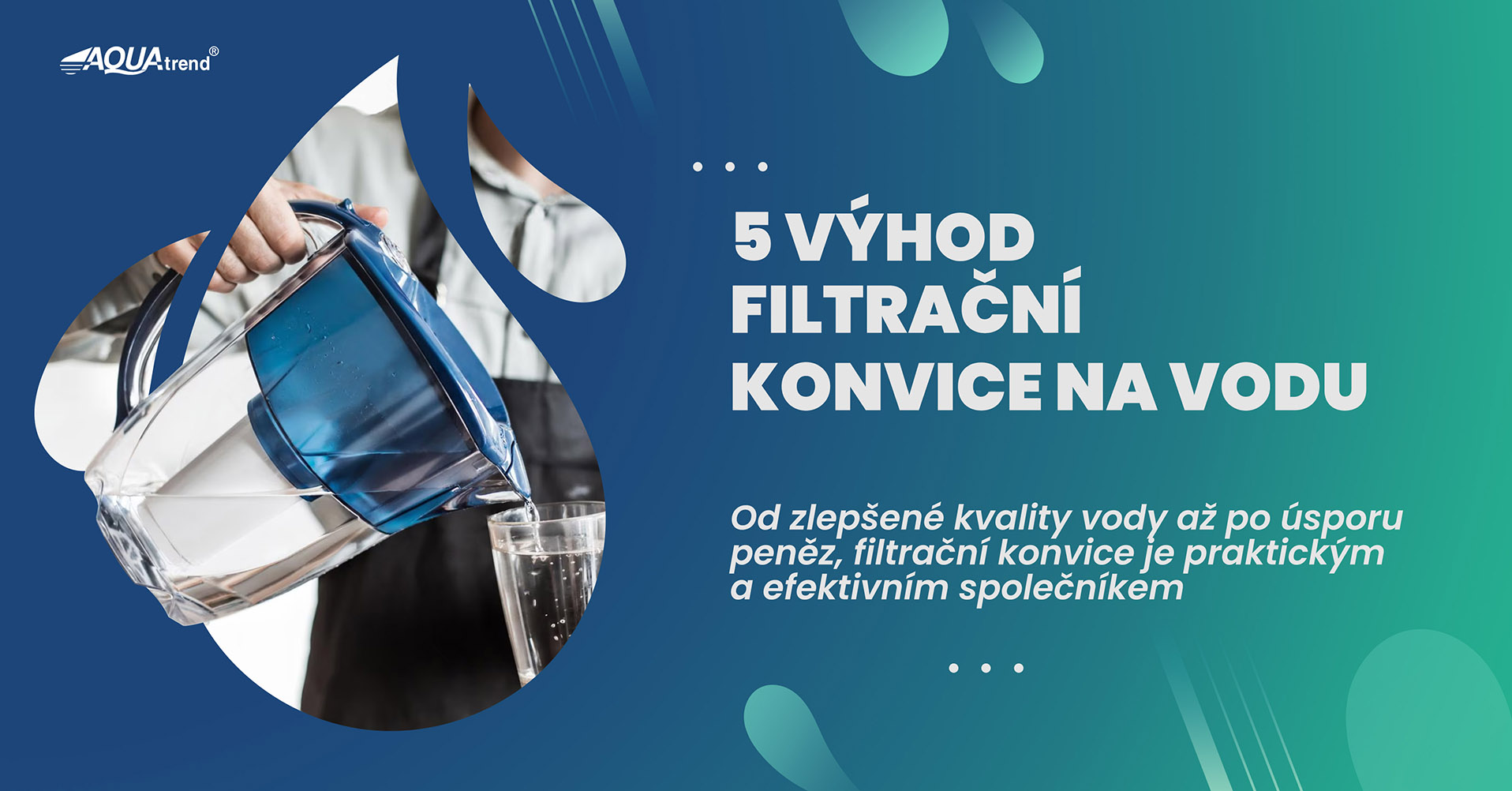 5 výhod filtrační konvice na vodu