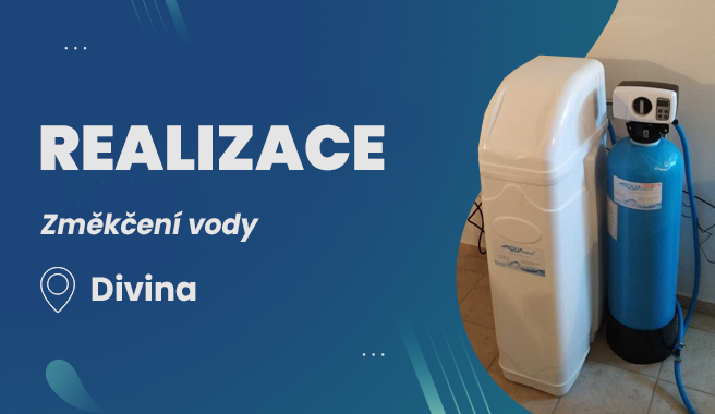 Realizace - instalace změkčovače BNT1650 Crystal + potrubní vodní filtr Aquafilter + samopreplachovací mechanický filtr + UV lampa Aquatip V20LA 304 N , Divina