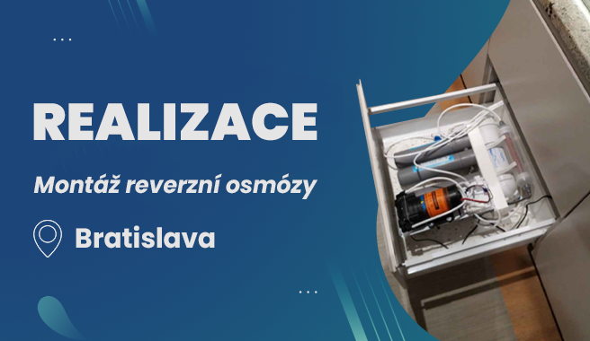 Realizace - instalace reverzní osmózy AQUAtip® Flow, Bratislava