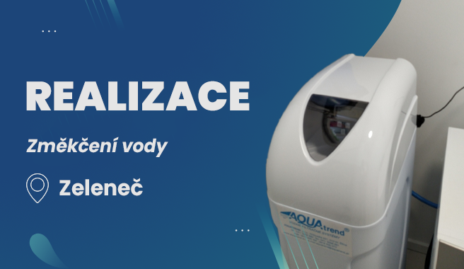 Realizace - instalace změkčovače AQUAtip® Crystal 1030 + filtr BigBlue DUO, Zeleneč