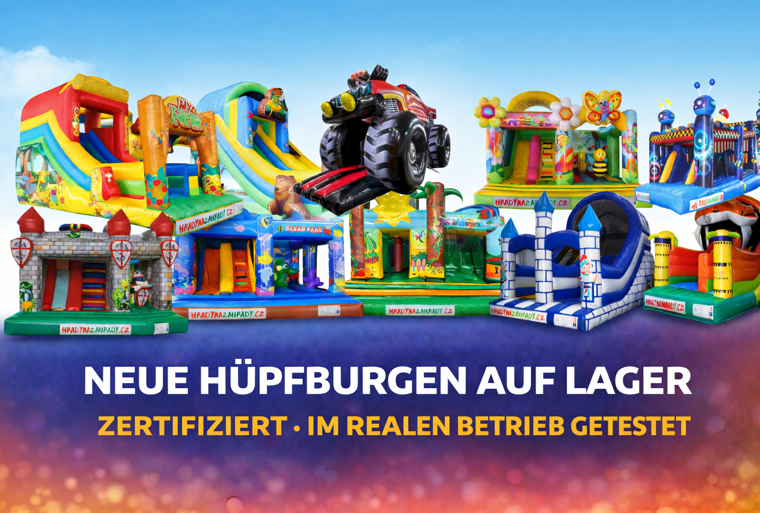 HÜPFBURGEN - Aufblasbare Rutschen, Hindernisparcours und Attraktionen