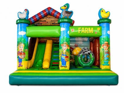 aufblasbare huepfburg farm mit rutsche