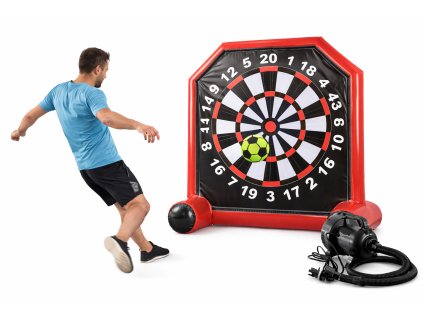 Aufblasbare Fußball-Dartscheibe mit Klettbällen – Komplettset inkl. Elektropumpe