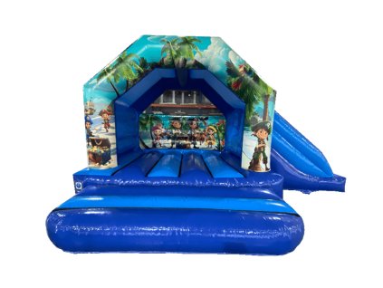 Skákací hrad Smart so šmýkačkou 3,9 × 5,5 m – rôzna tematika (TÉMATIKA Princezná)