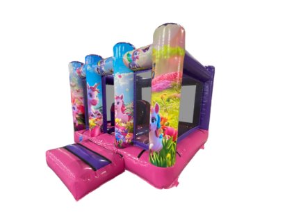 2673 2 jednorozec skakaci hrad 3x4m do interieru pro deti 3