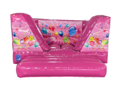 2679 skakaci hrad pro deti bez strechy ruzovy do herny interieru 1