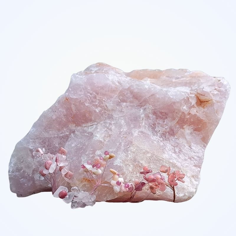 First leaves of the hand-wired Tree of Life named Pink Cliff