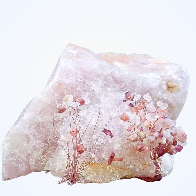 First twigs of the hand-wired Tree of Life named Pink Cliff
