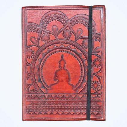 Journal of Lord Shiva – tantric leather journal with mandala – 2 sizes