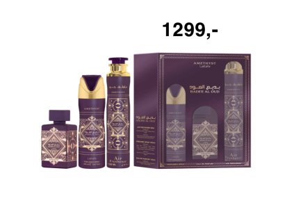 DÁRKOVÁ SADA PARFÉM LATTAFA BADEE AL OUD AMETHYST 100ml Unisex ARABSKÉ PARFÉMY