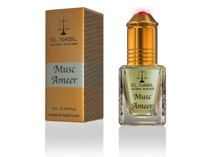 El Nabil - Musc Ameer 5 ml roll-on parfémový olej - pro ženy - lehce poškožená krabička
