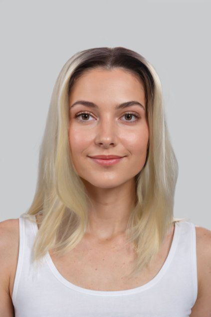 tupe blond hnede 35cm