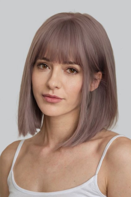 dámská popelavě růžová paruka Rosa36
