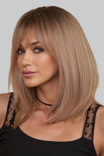 dámská mikádo blond hnědá paruka Rita49