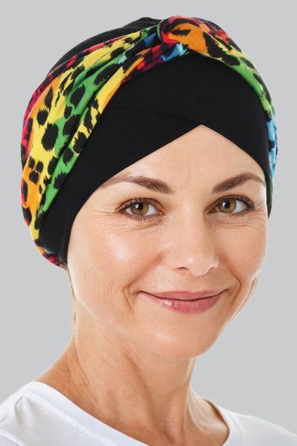 turban pásik dúhový