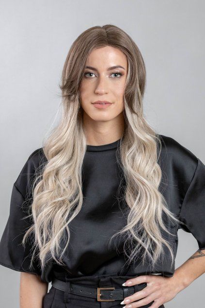 dlhá blond dámska paruka Rosa34
