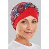 turban pásik červený