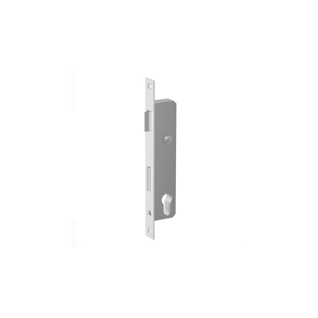 Zámok pre cylin.vložku do JP profilu 50x30mm predná lišta nerez