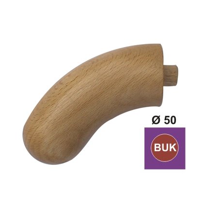 Ukončenie koleno s polguľ. - nelak. BUK (BEECH)