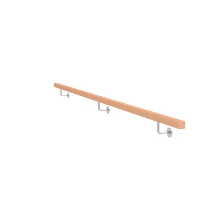 Drevené madlo BUK - CINK a nerezové držiaky JP40x40mm/L3000mm
