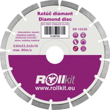 Kotúč diamantový 230x22,2x10mm
