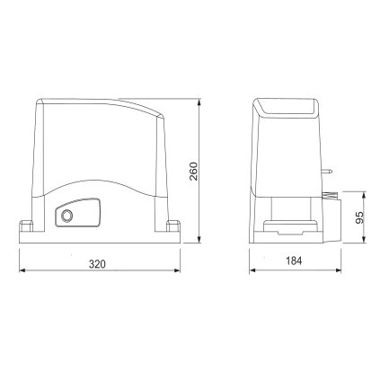KEY TURBO80 pohon pre posuv. brány, kit