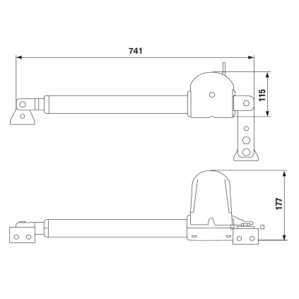 Aut. motor pre krídlo - KEY - ľavý do 3m