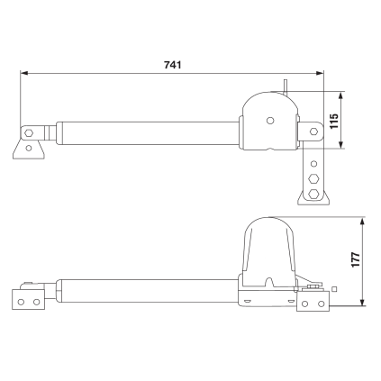Aut. motor pre krídlo - KEY - ľavý do 3m