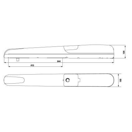 KEY RAY2224 pohon pre dvojkrídlovú bránu, sada s fotobunkami