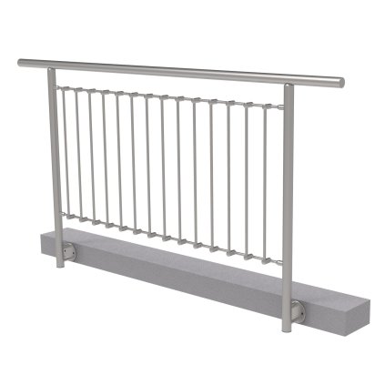 Zábradlie vertikal, BK- rovné AISI304, D42,4/d12ve