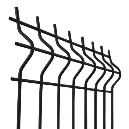 Zváraný plotový panel 3D ZnPVC 2500x1730x4mm čierna