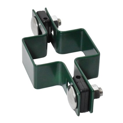 Objímka priebežná na stĺpik ZnPVC 60x40mm zelená