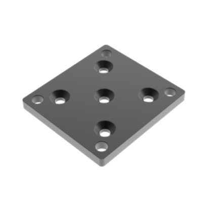 Hliníková kotviaca platňa pre stĺpik 80x80 R7016