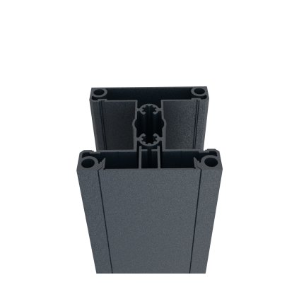 Set hliníkového stĺpika 70x70 a krycej lišty - 1850mm R7016