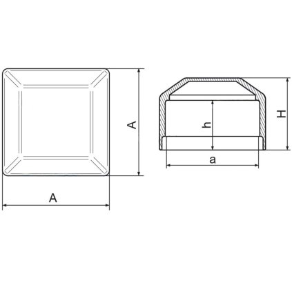 Krytka na stĺpik 70x70mm-PVC