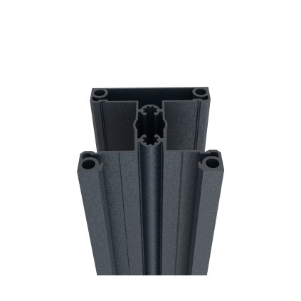 Hliníkový plotový stĺpik 70 × 70 mm – 2,5 m – Antracit RAL 7016 – pre 40 mm široké výplne