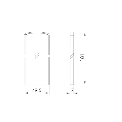 Záslepka pre profil AL/0004-S-E pre schody