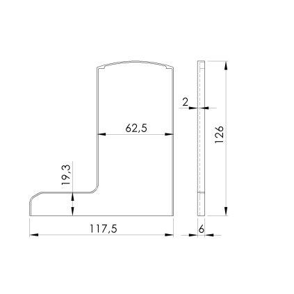 Záslepka pre profil AL/0006-UNO-S-E