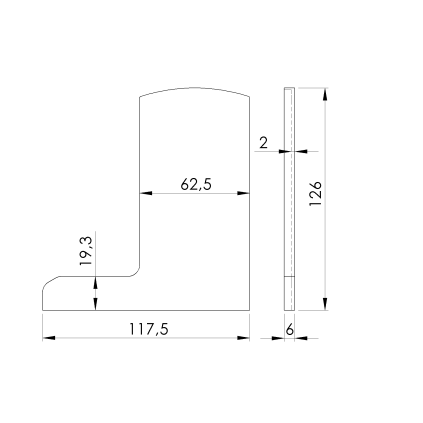 Záslepka pre profil Al/0006-UNO-S-E