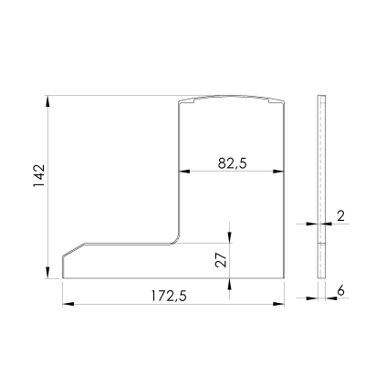 Záslepka pre profil AL/0018-S-E