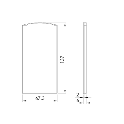 Záslepka pre profil AL/0005-UNO-S-E
