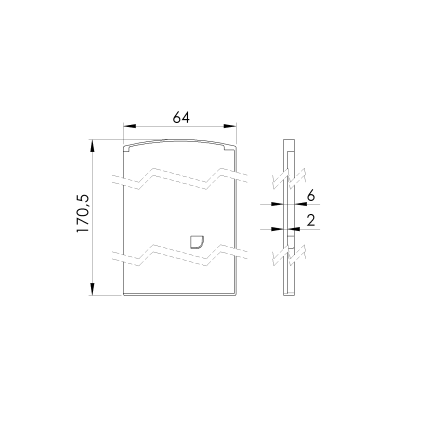 Záslepka pre profil AL/0011-LIGHT-N-E
