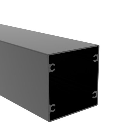 Hliníkový plotový stĺpik 100 × 100 mm – 6,0 m – Antracit RAL 7016 – pre ukotvenie adapterov