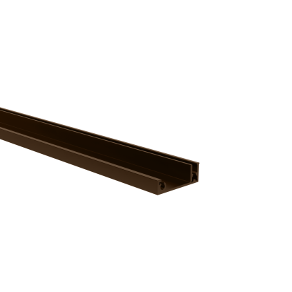 Hliníkový plotový adaptér pre výplne - 6000mm krycia lišta hnedá