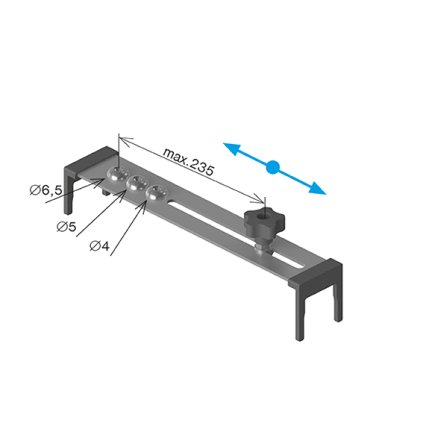 Prípravok AISI304/PVC, D42,4x2mm, 40x40x2mm