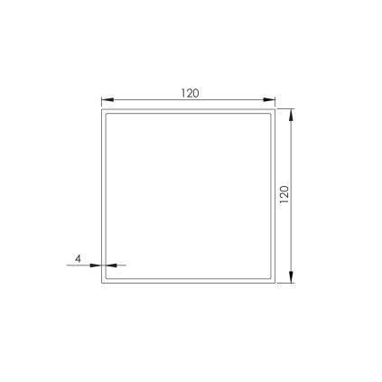 Profil pozinkovaný  JP 120x120x4mm-6000