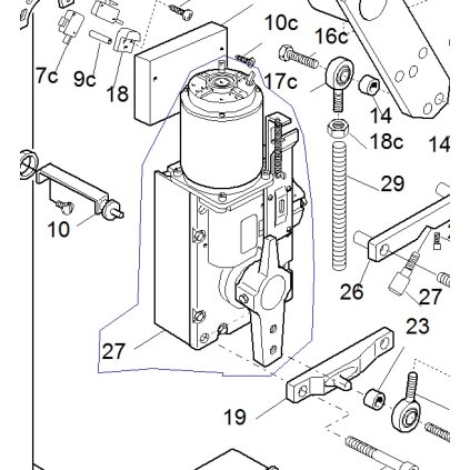 Motor s prevodovkou pre G6000 - komplet